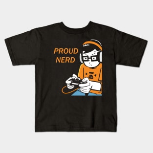 Proud Geek Nerd Gaming Kids T-Shirt